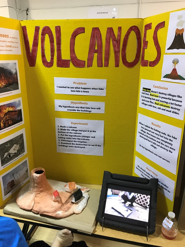 hypothesis on volcano science project