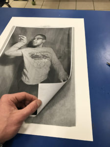 Example of how to use graphite transfer paper