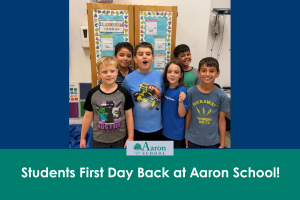 Students first day back at Aaron School!
