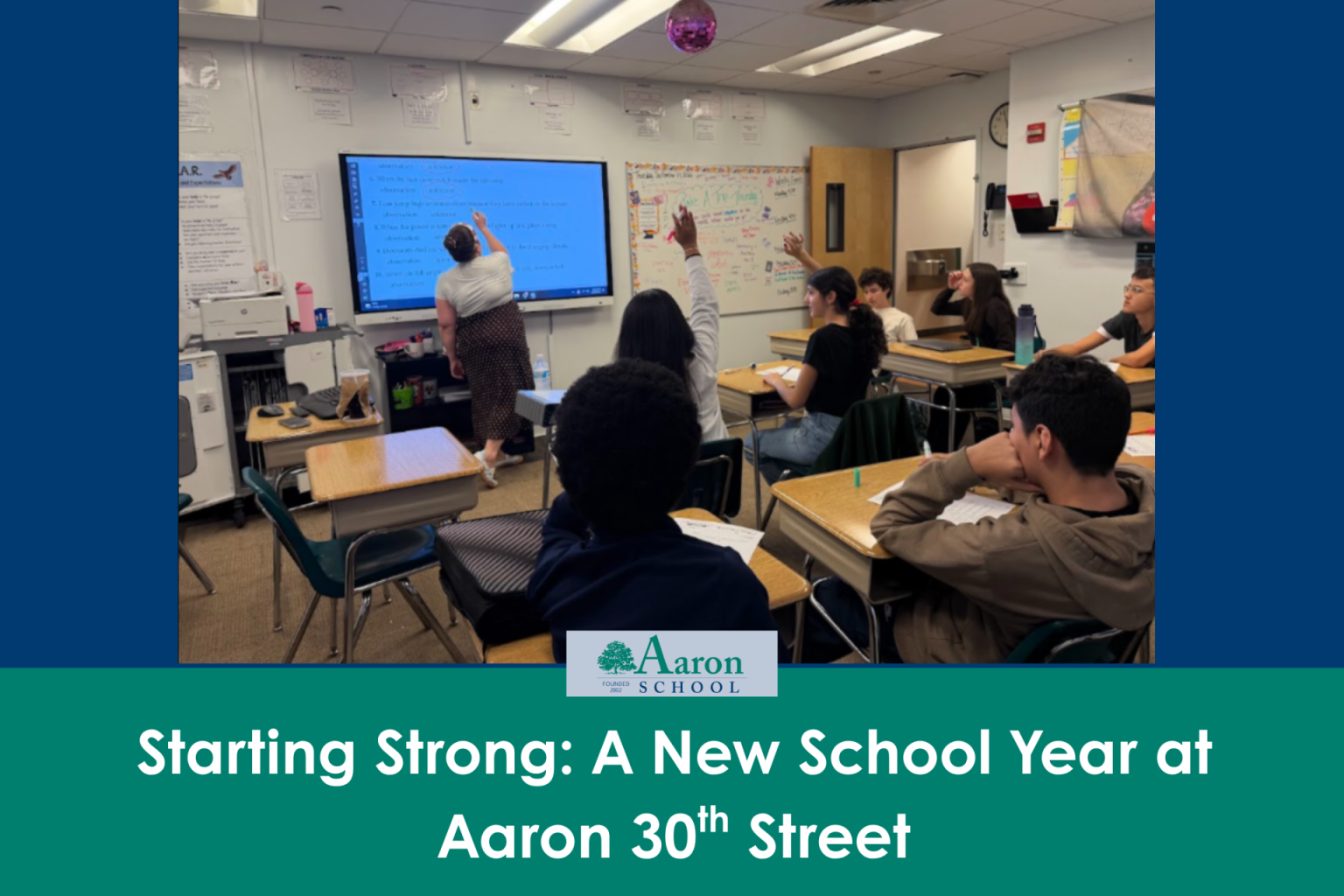 Starting Strong: A New School Year at Aaron 30th Street